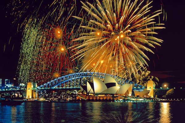 Atemberaubende Schönheit Gruß am Himmel von Sydney