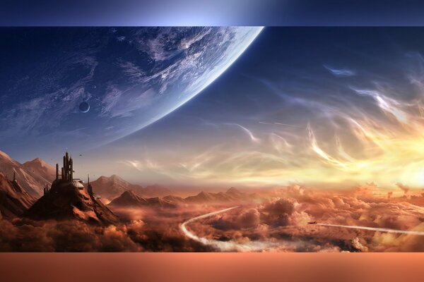 Fantastic background. Planet