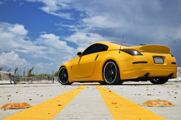 Cool yellow car