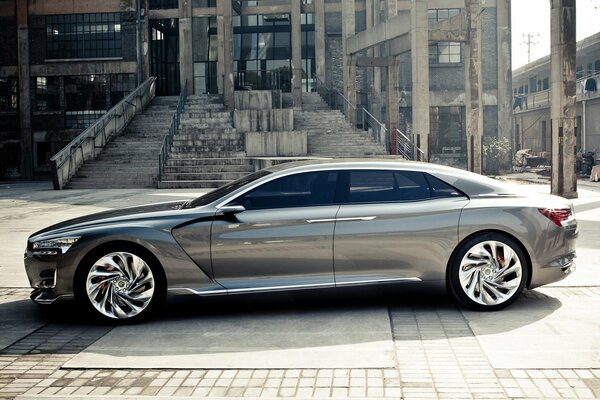 Chic argent voiture concept de Citroen