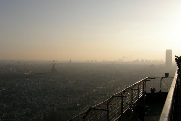 Vue de Paris depuis la hauteur Eiffel