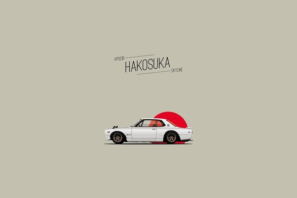 Rysunek samochodu Nissan hakosuka