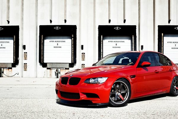 Red bmw Sports car