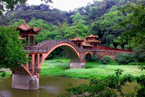 Ponte Cinese annegato nel verde