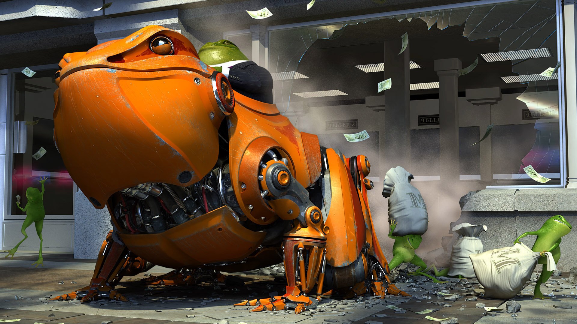 bank robbery iron toad loot robot