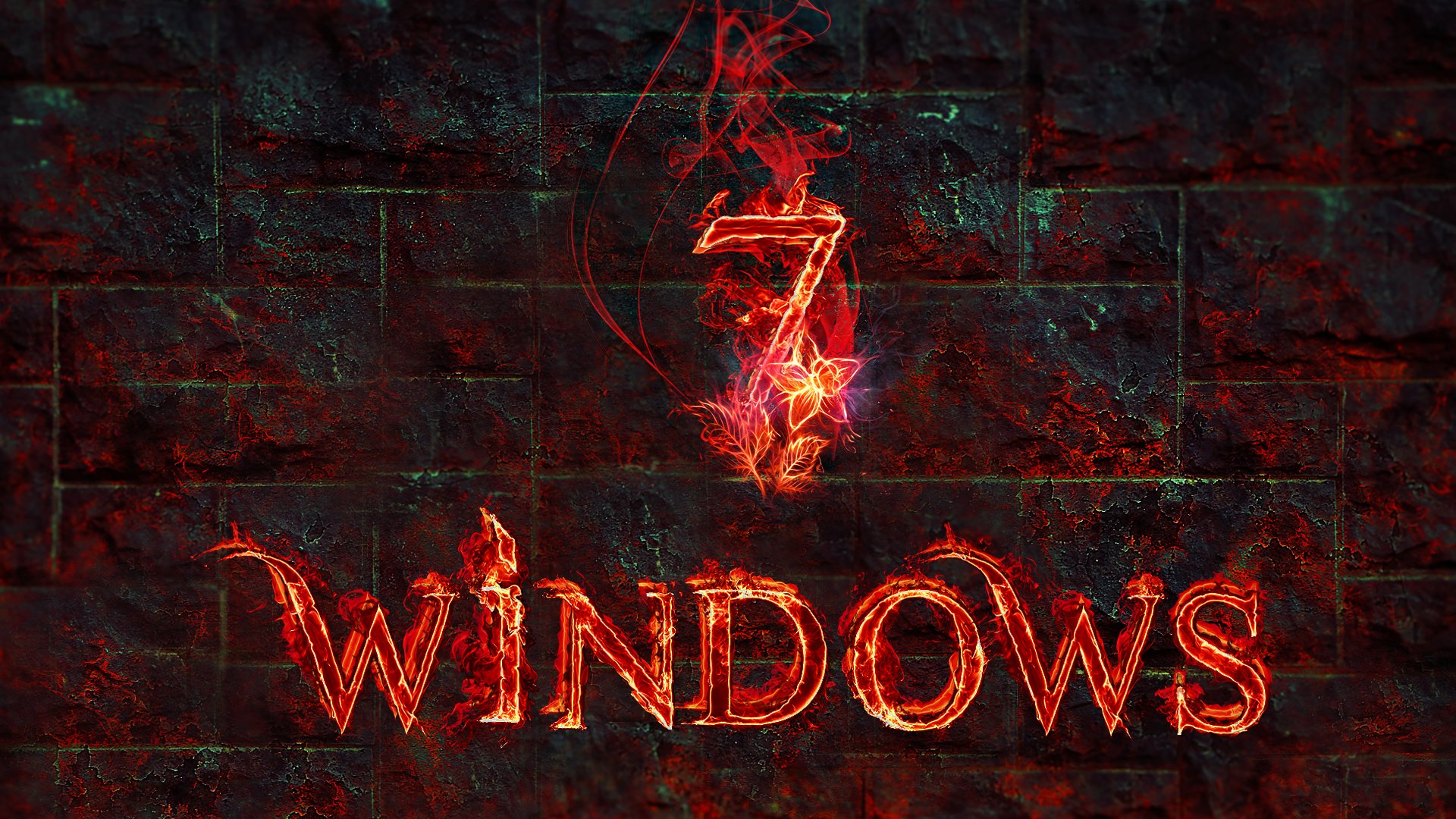 windows computer betriebssystem. textur flamme feuer text wand