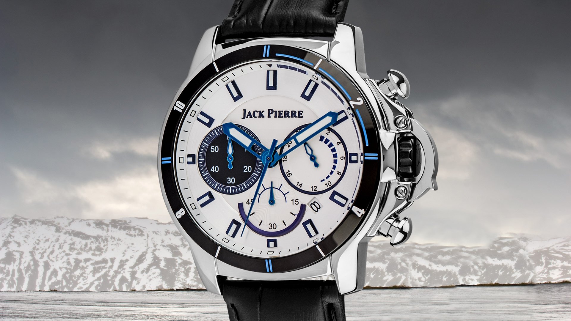 jack pierre horloge blanc bleu