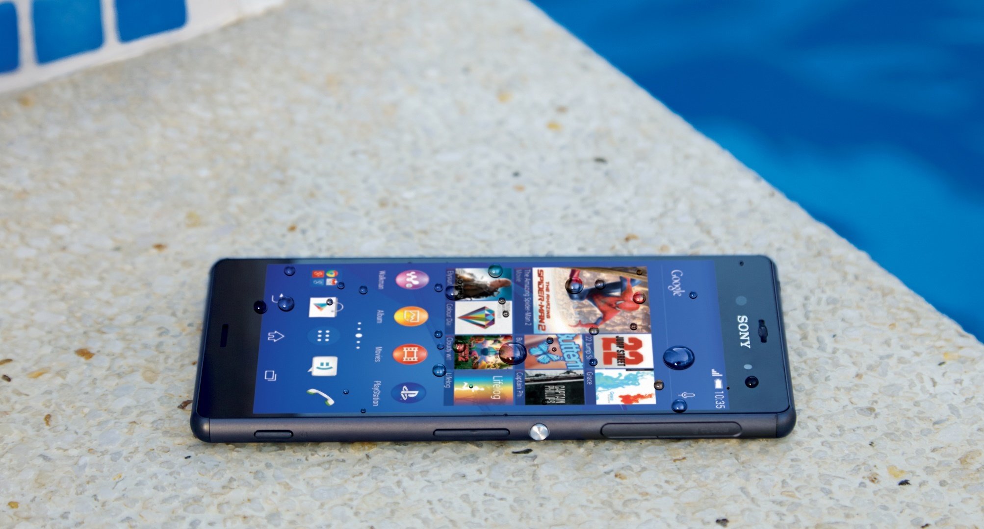 ony xperia z3 smartphone 2014 gocce d acqua