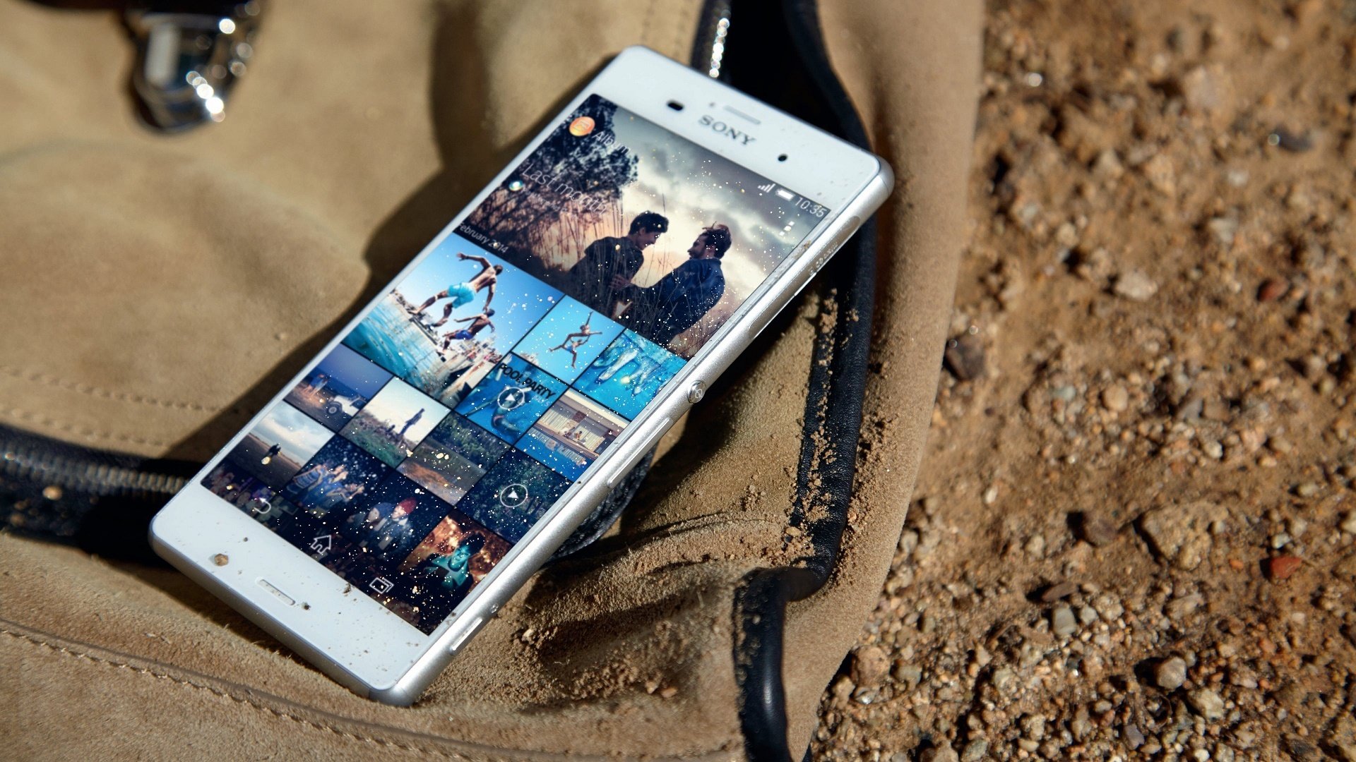 ony xperia z3 blanc smartphone 2014 protégé sable