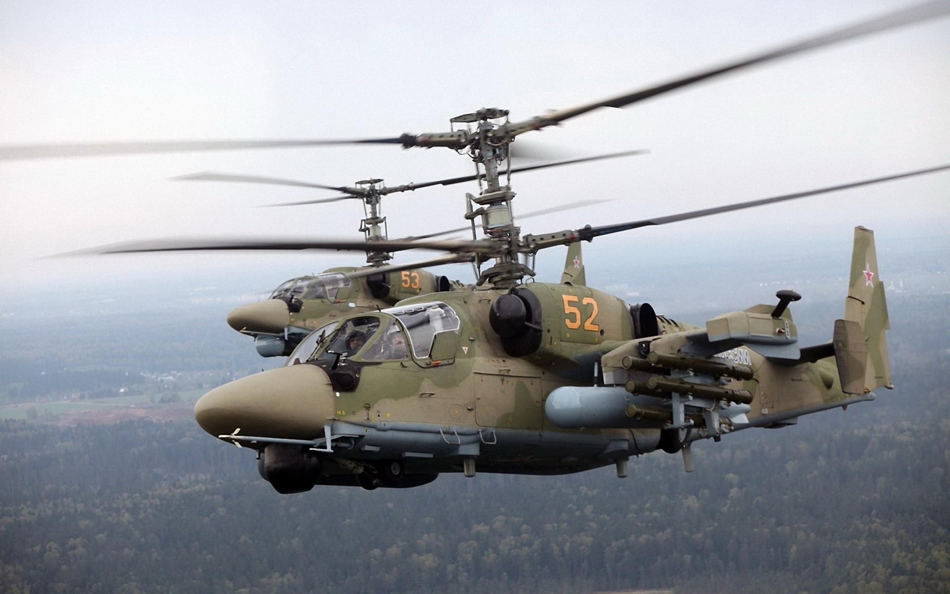 cielo grigio ka-50 kamov militare elicottero