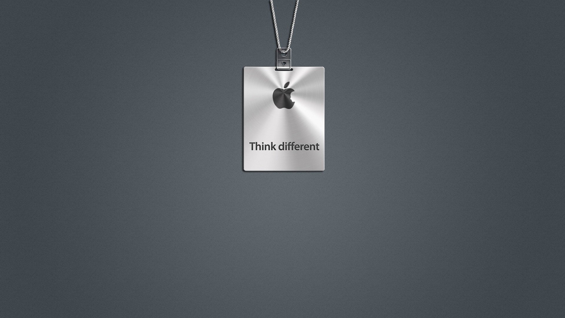 think different mela mac logo grigio