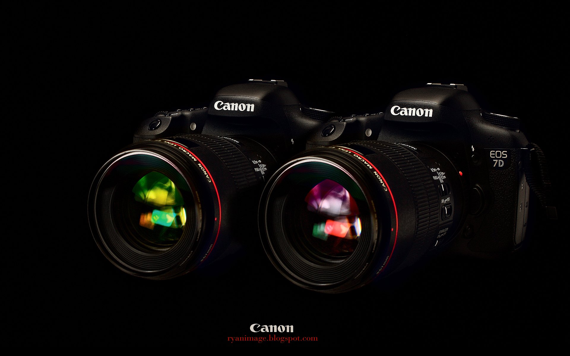 two cameras canon eos 7d ef 100mm f2.8l macro hybrid is black background wallpaper