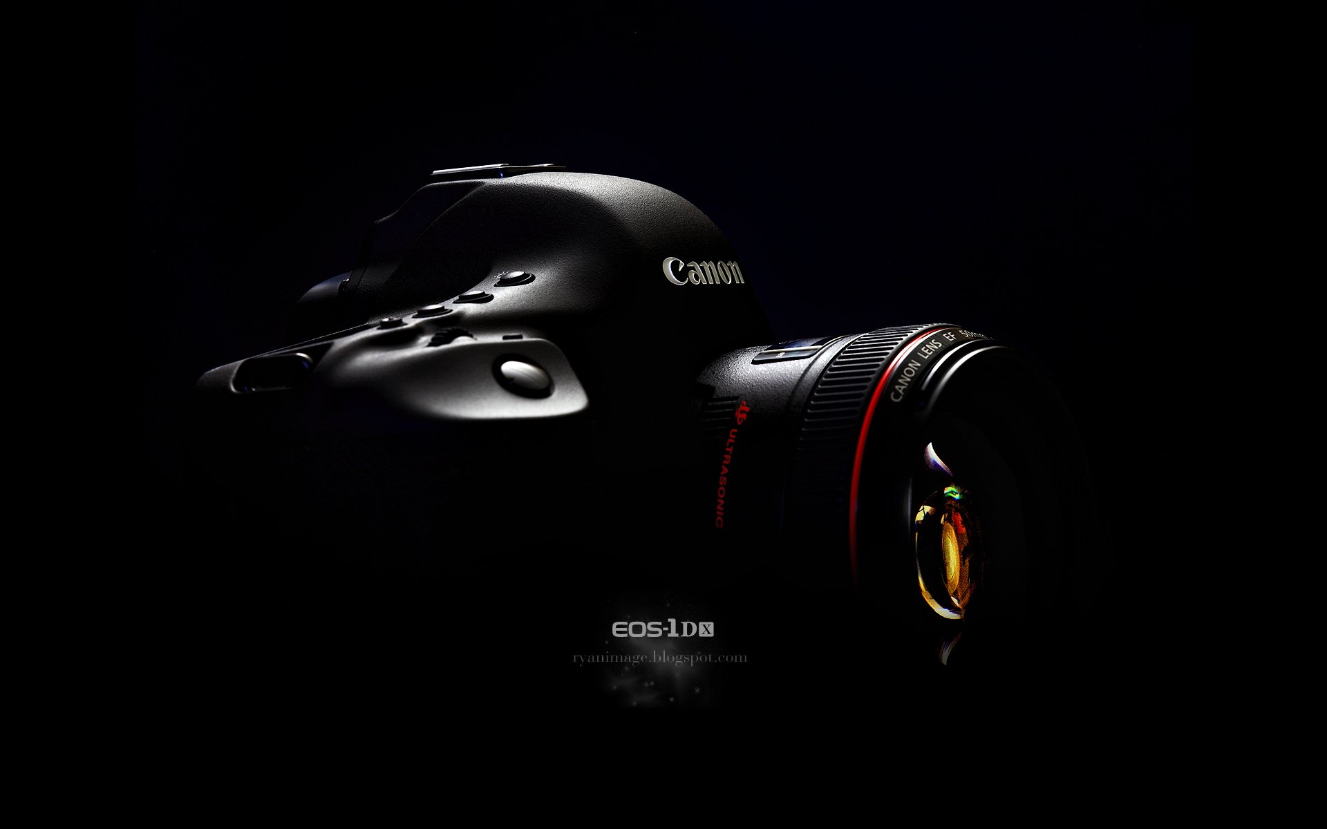 appareil photo canon fond noir objectif canon ef 50mm f1 2l