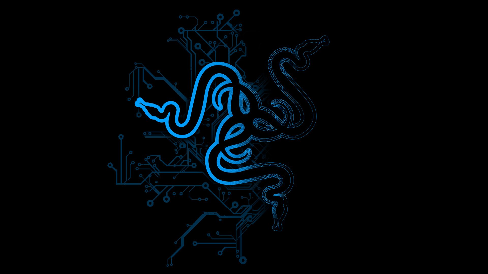 hi-tech razer logo blue