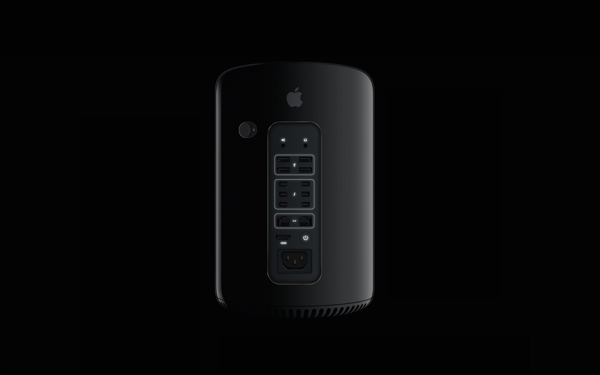 mac pro mac pro apfel computer dunkel schwarz weiß mac pro mac pro hintergrundbeleuchtung hdmi usb