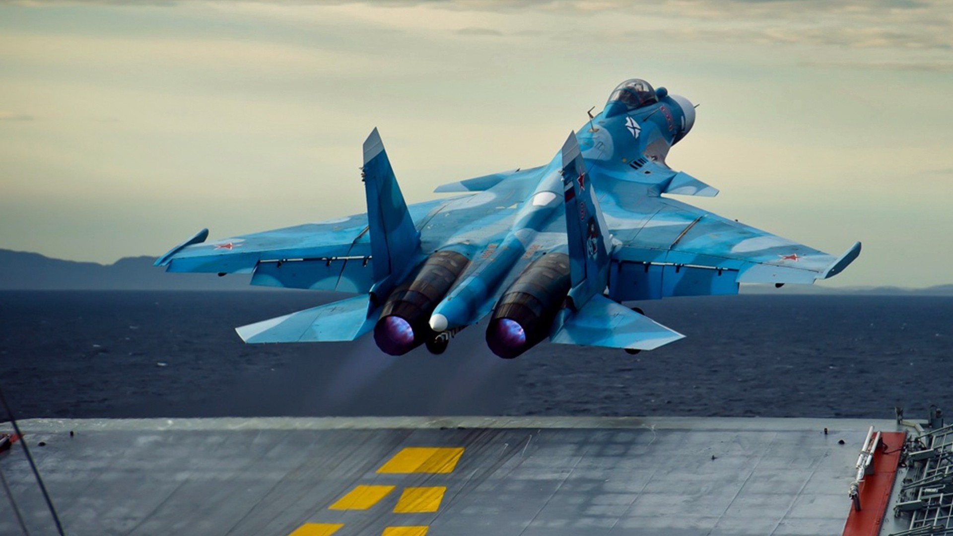 rosja samolot niebieski morze su-35 suchy ocean