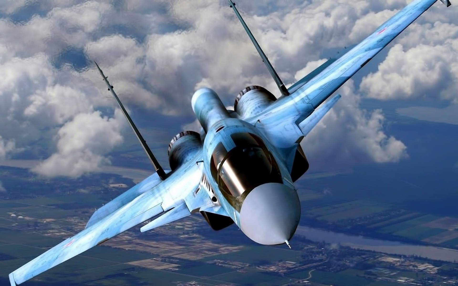 avion su-34 nuages