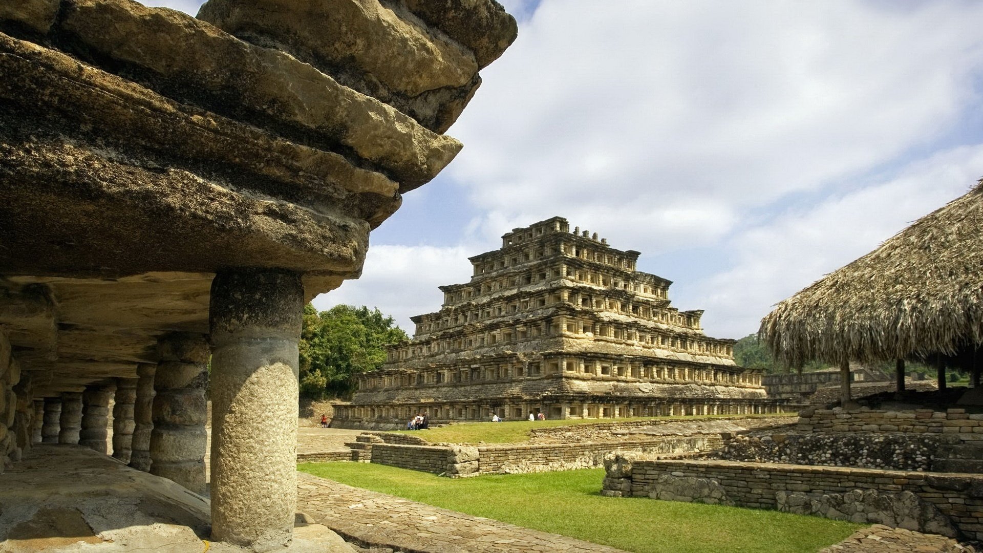 the structure of the past stone antiquity architecture nature people grass green