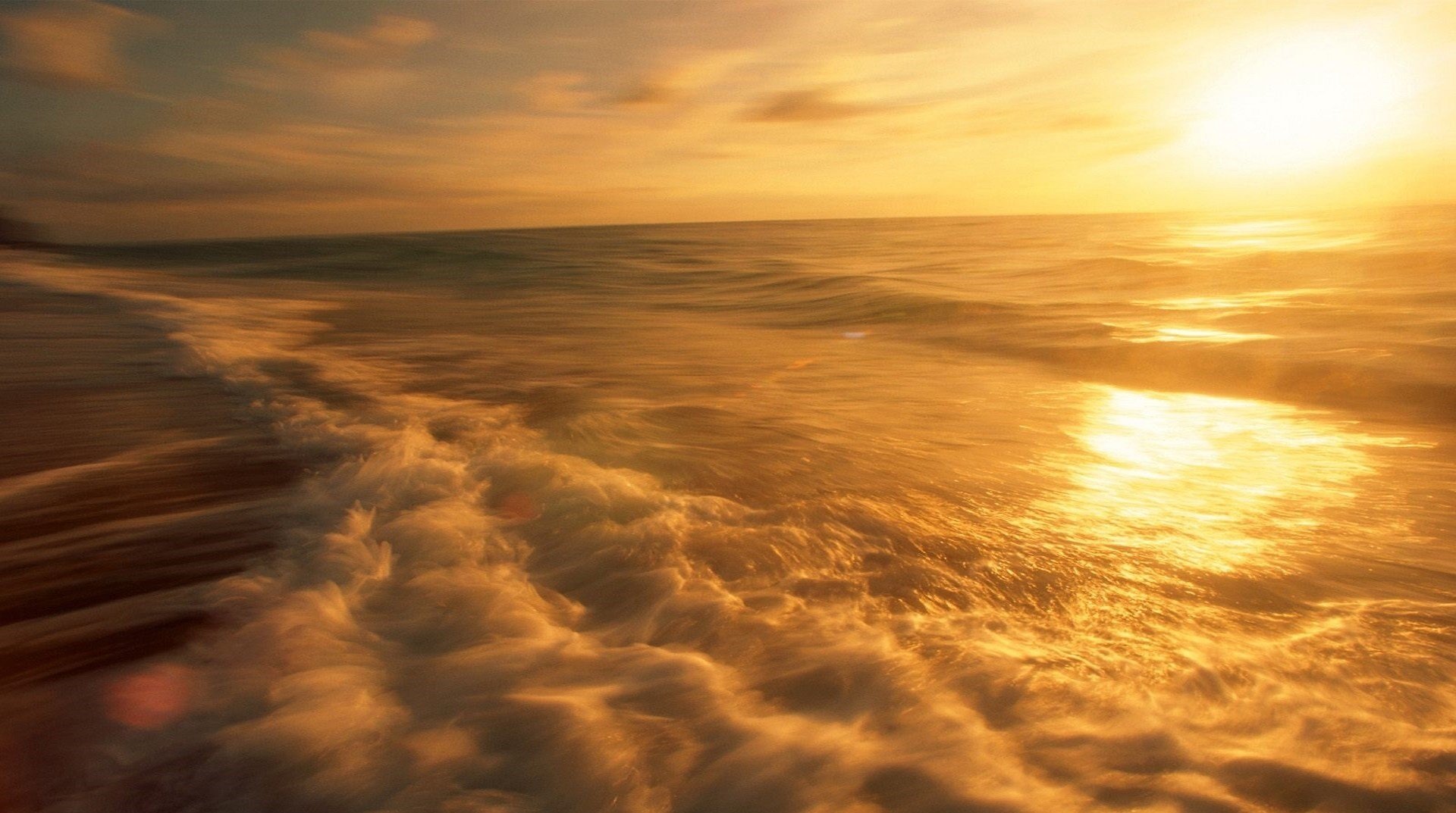 schönheit der meere goldener sonnenuntergang wind sturm sonnenuntergang himmel wasser wellen sturm