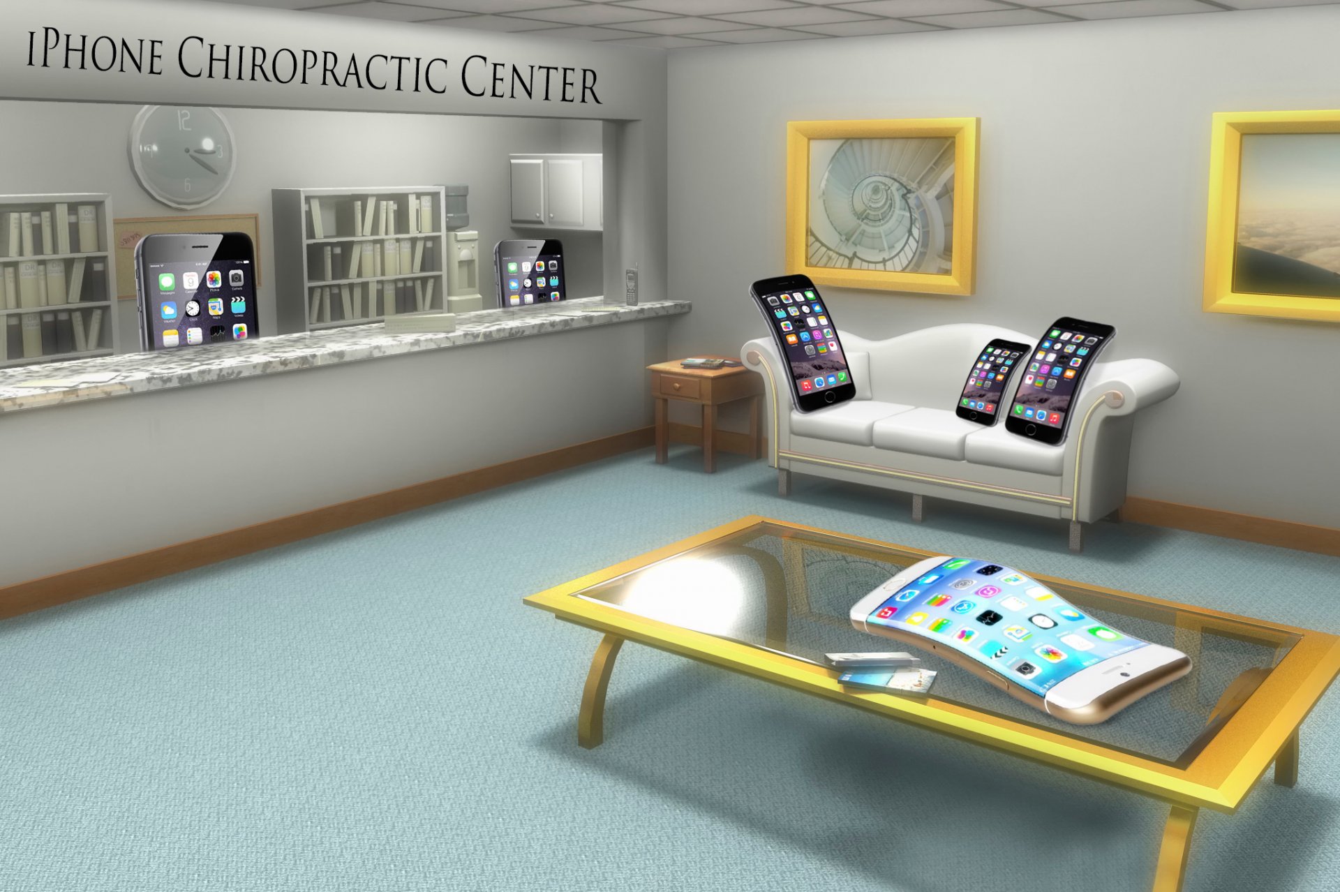 iphone chiropractic center humor