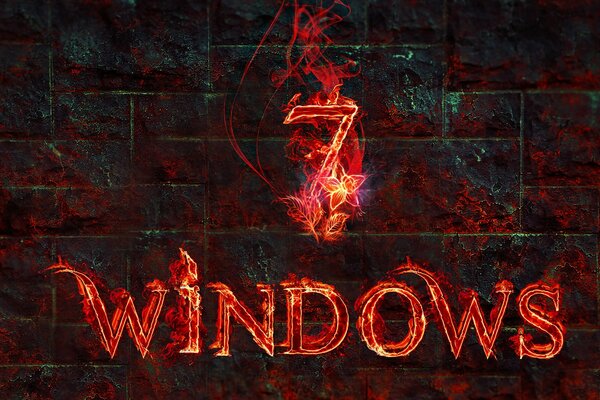 Windows 7 logo in the form of a flame