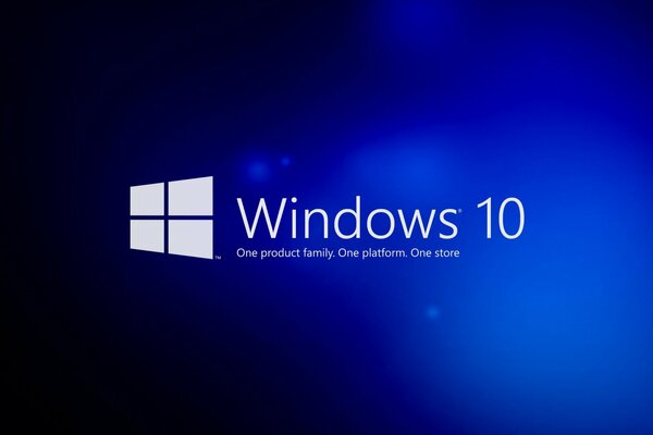 Logotipo de windows 10 sobre fondo azul