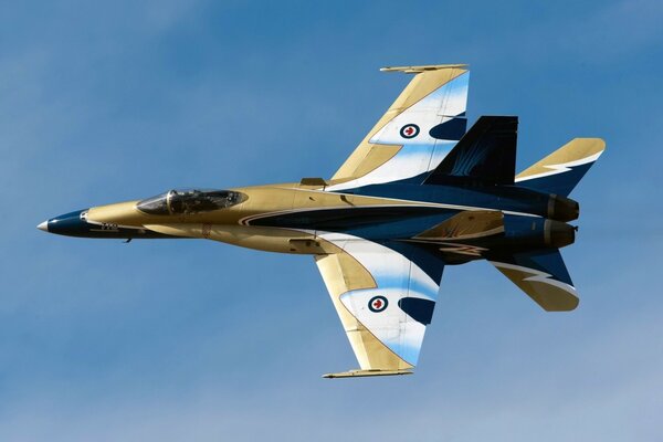 Avion canadien Frelon CF-18 dans le ciel