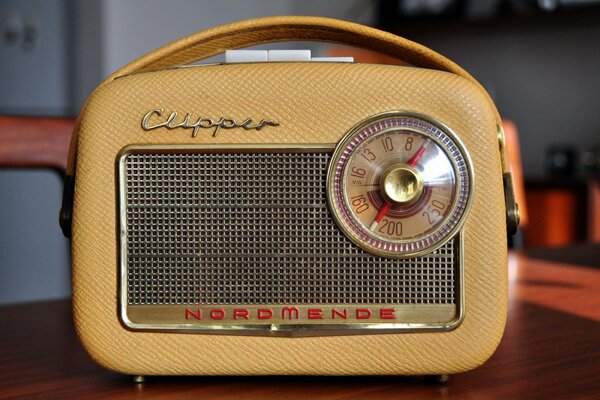 A beautiful old radio. A rarity on the table