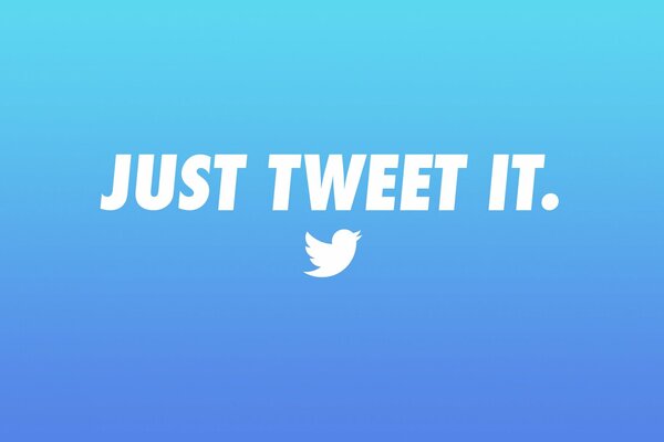 Integration of a famous slogan in the style of Twitter