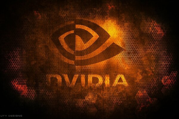 Logo arancione della società di NVIDIA