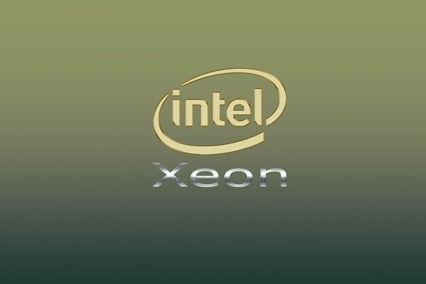 Процессоры Intel. Логотип на сером фоне