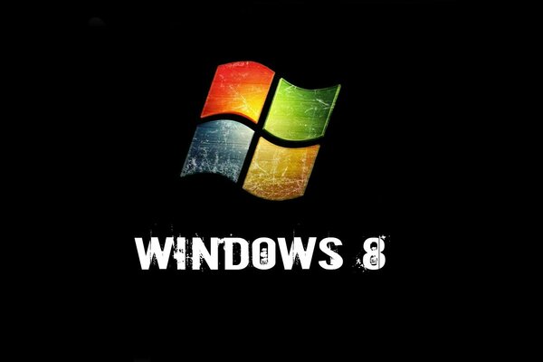 Logo Windows. Logo sur fond noir