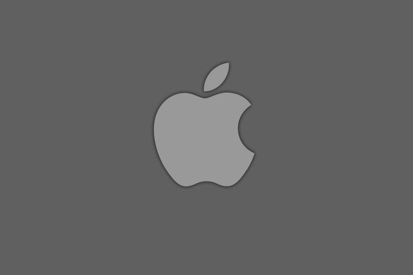 Fondo gris con el logotipo de Apple