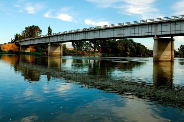 Мост через чистый водоём