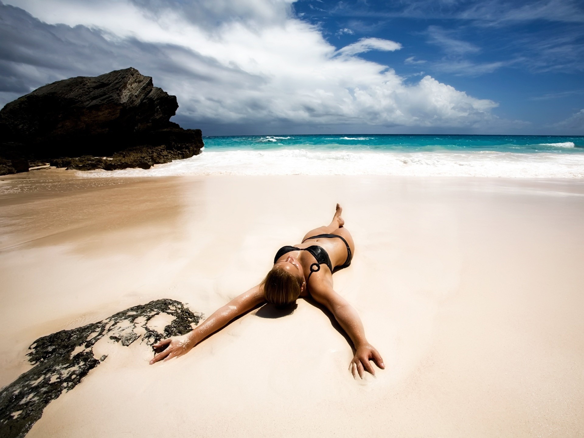 beach women sand