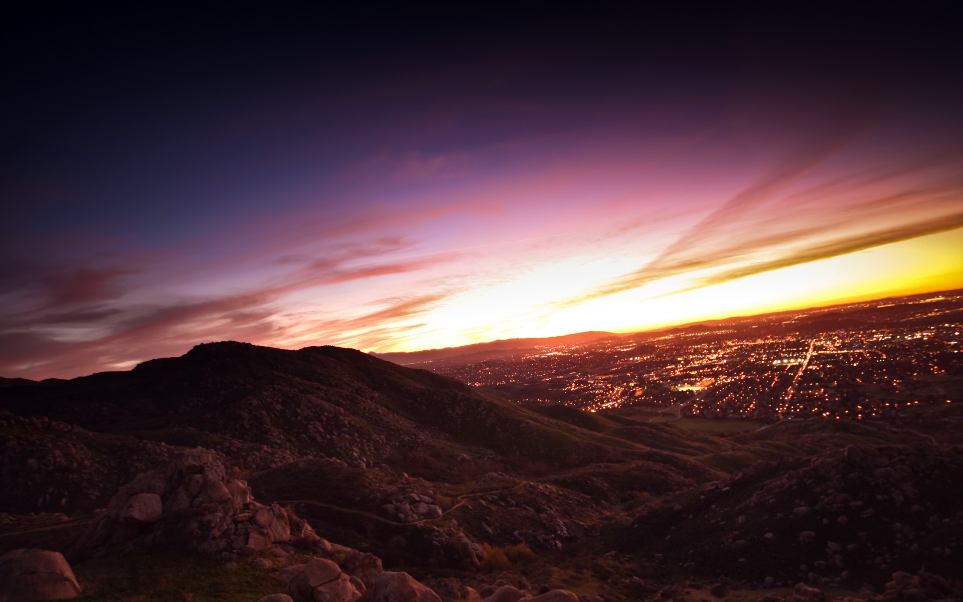 urbain coucher de soleil aube