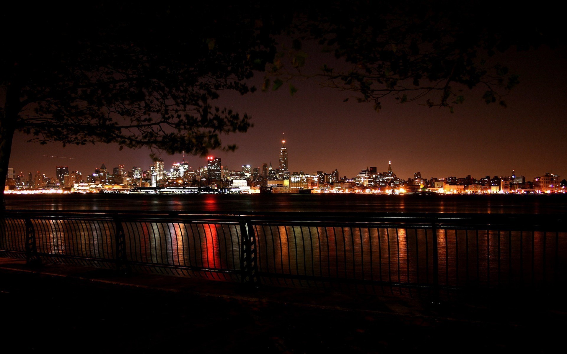 night embankment river