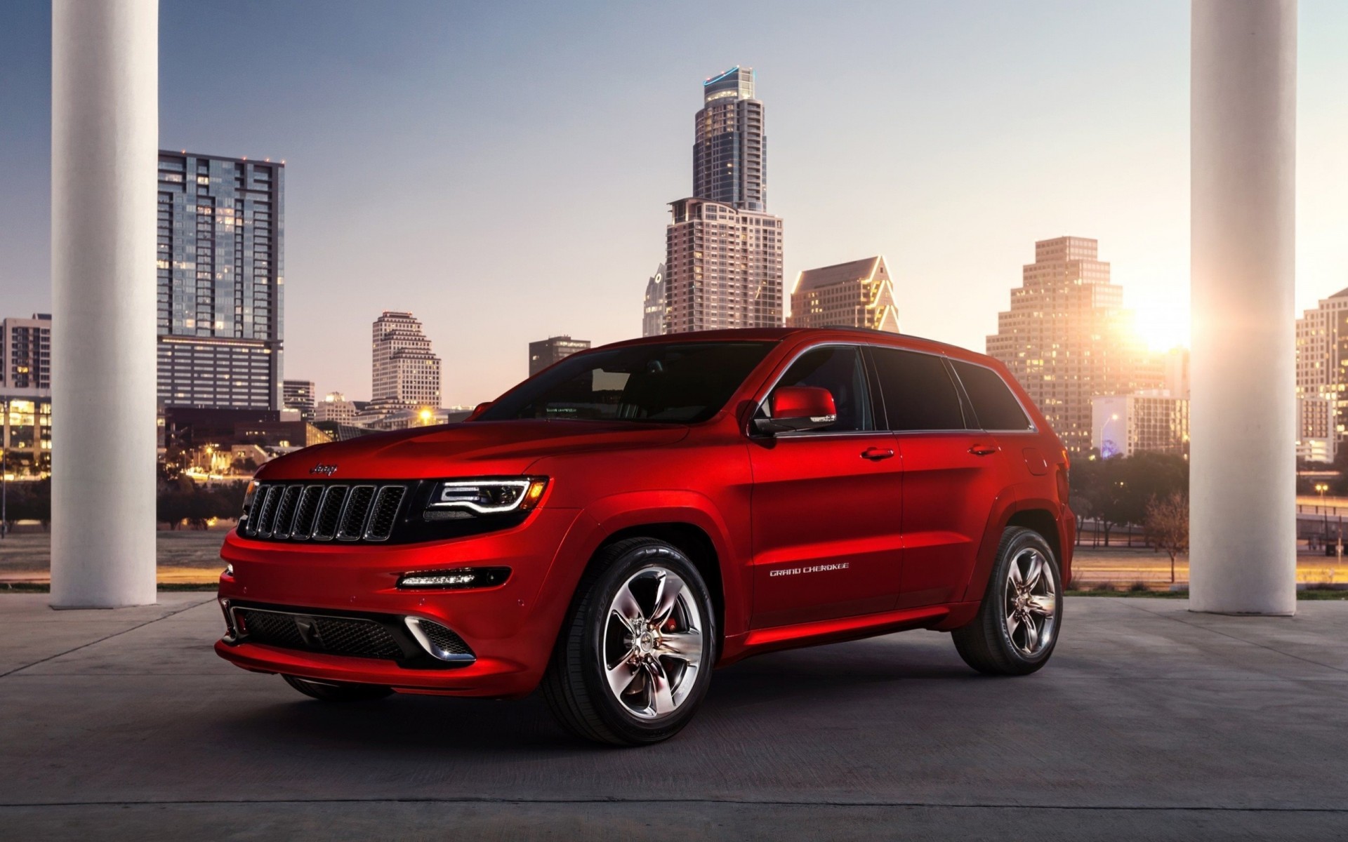 coche jeep poder rojo suv