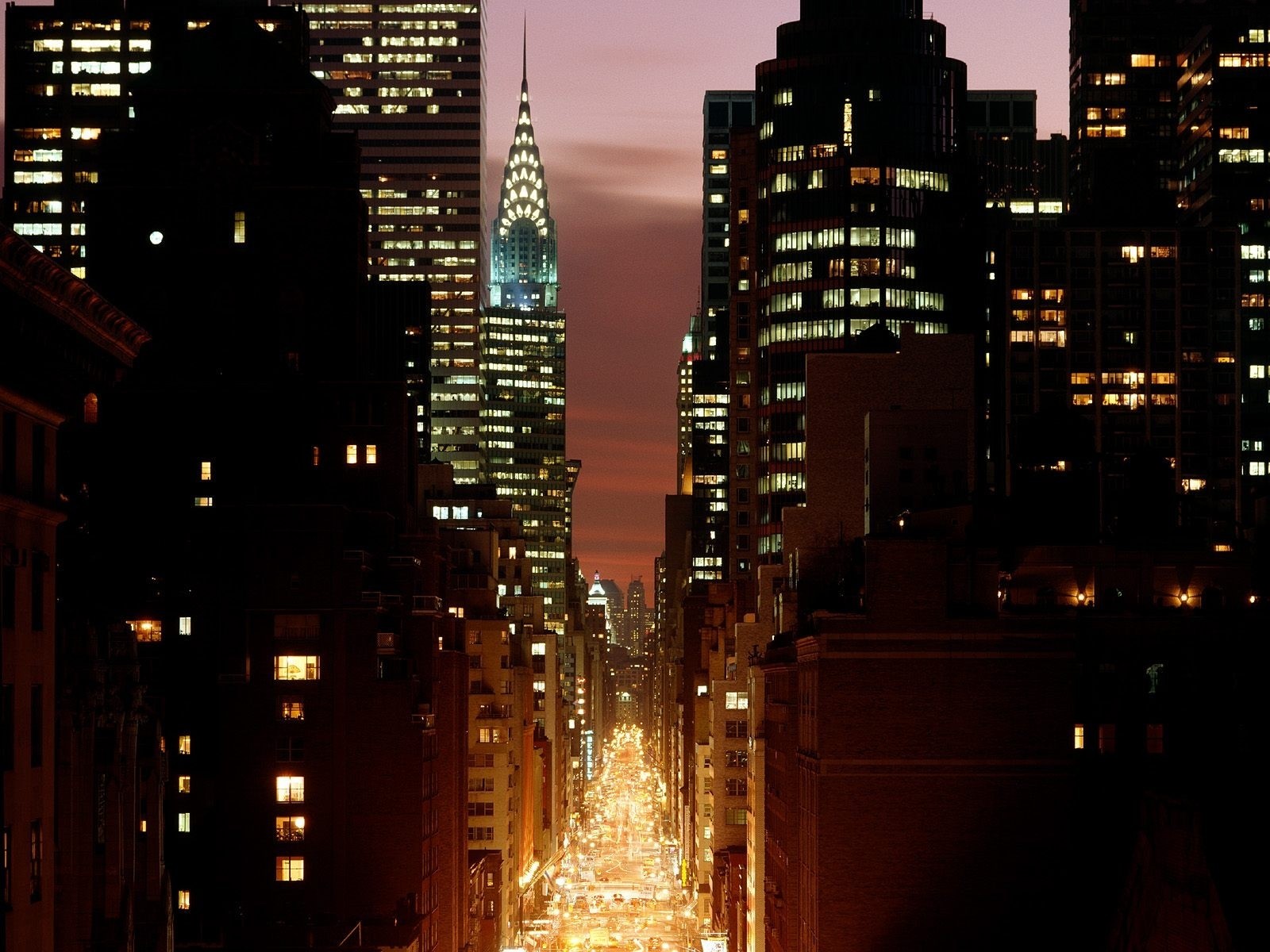 manhattan calle luces