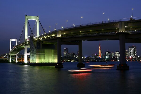 Pont sur le fleuve Japon