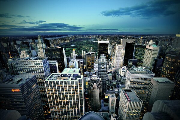 Vista desde arriba de Manhattan nueva York