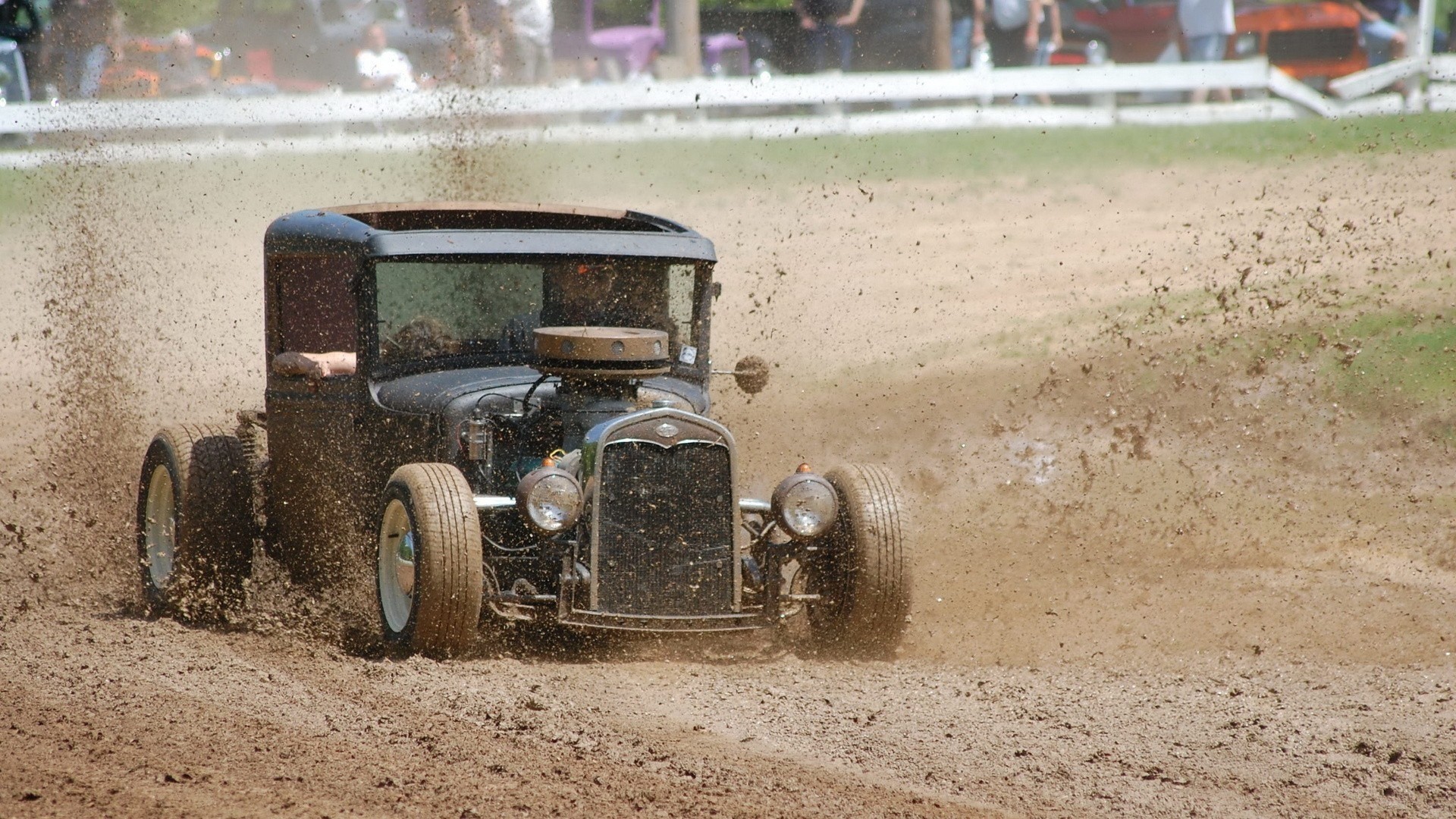 coche gris retro