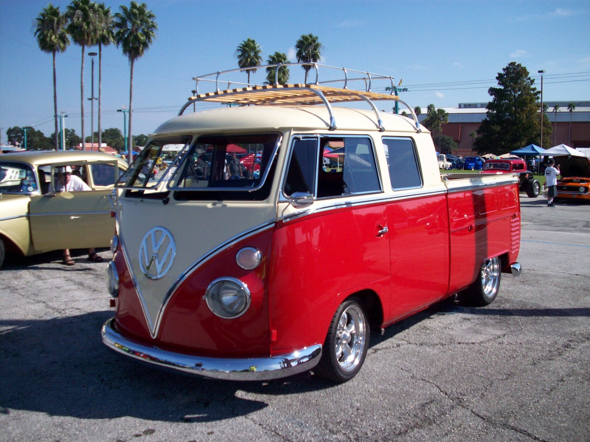 vw red white classic