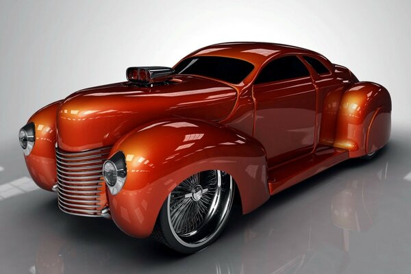 The car looks cool when the hot rod sings merrily