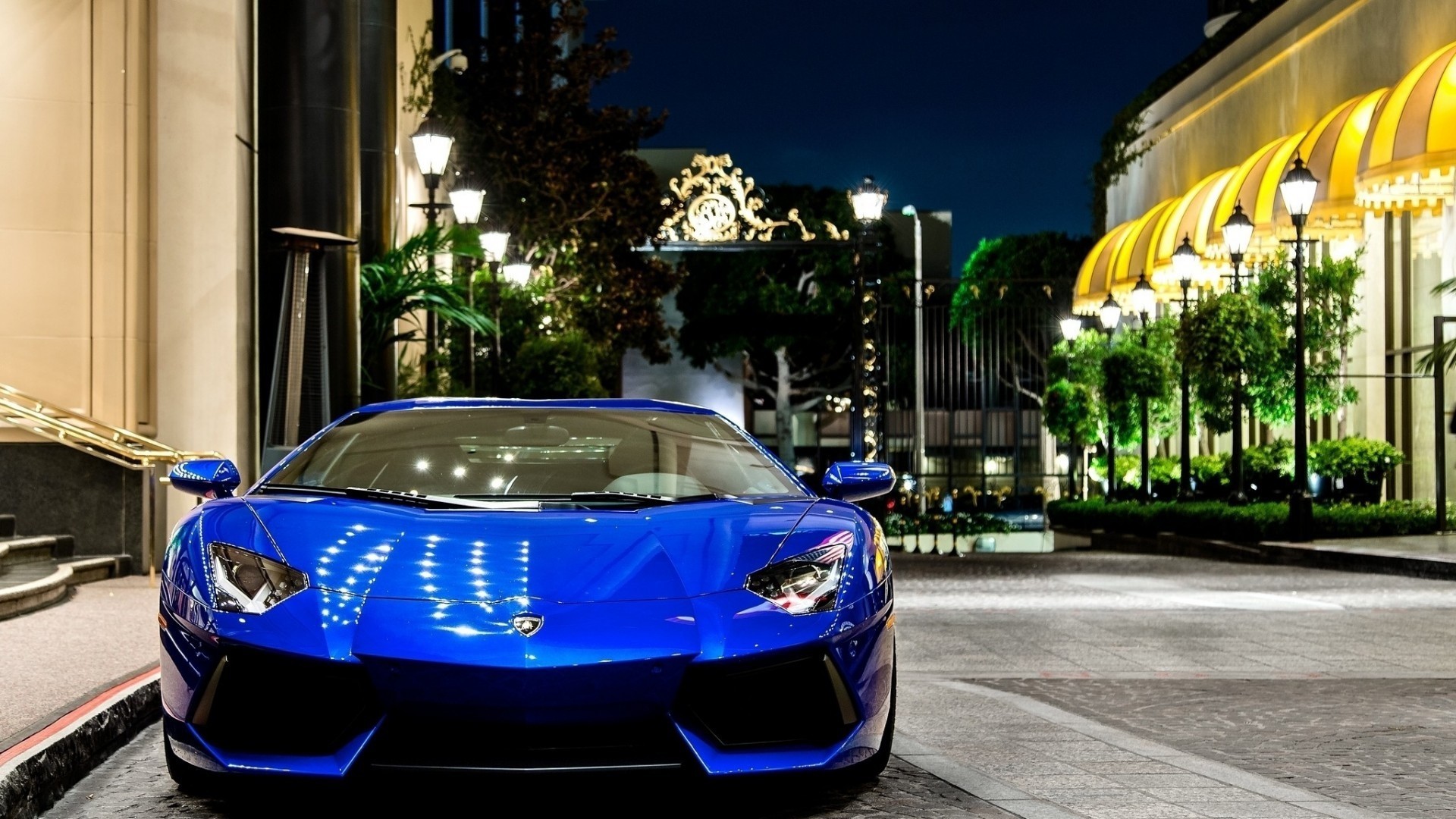 vehicles wheel blue lamborghini aventador