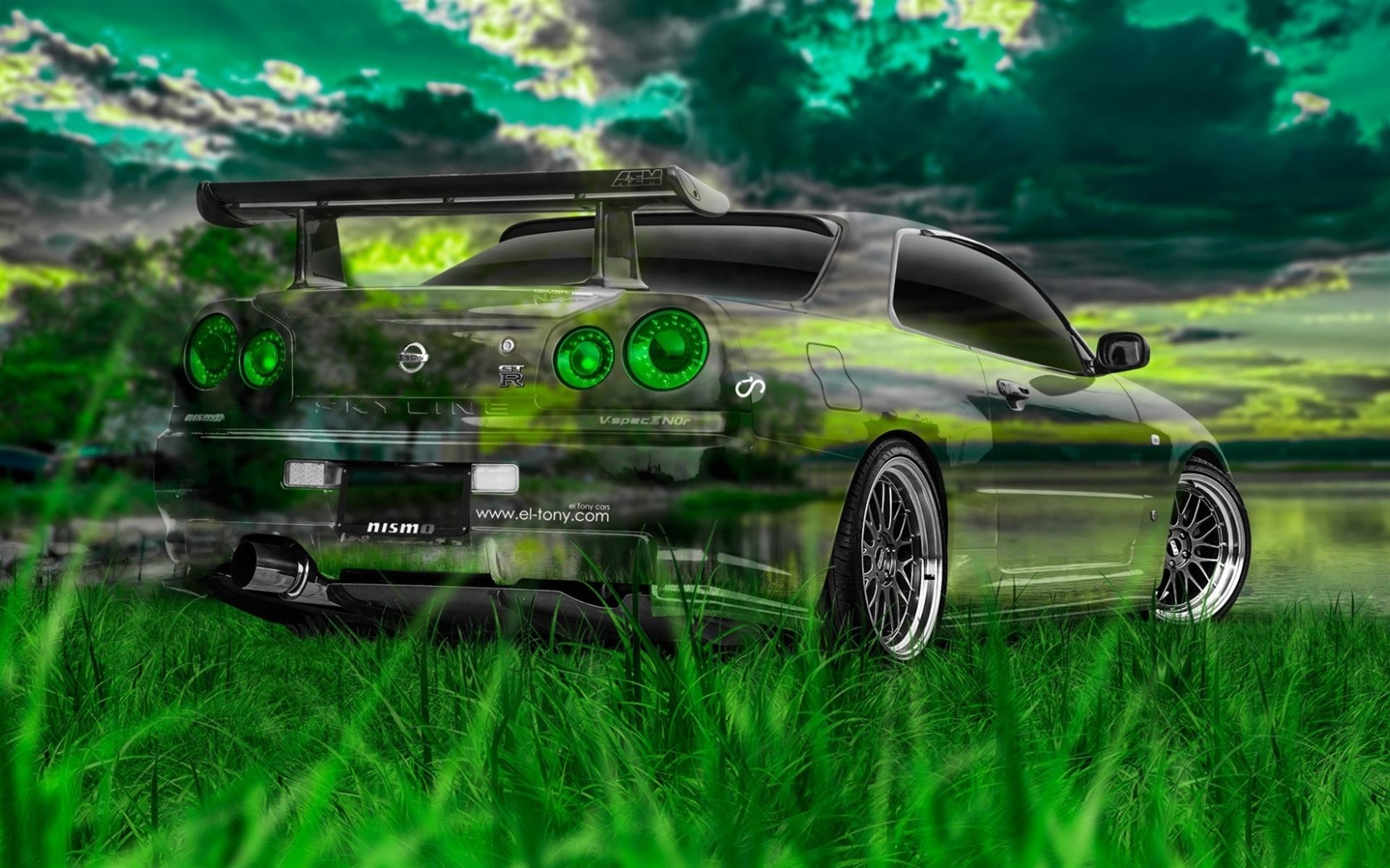 nissan r34 natur umrisse tony kohan gras kristall photoshop mig-15