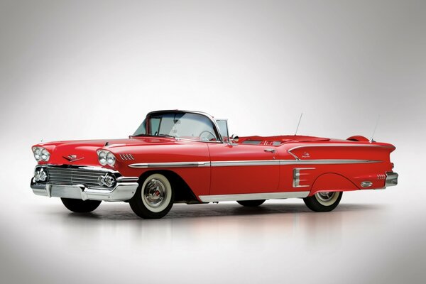 Classic retro convertible in red