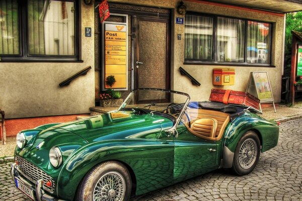 Coche verde Roadster MIG-15