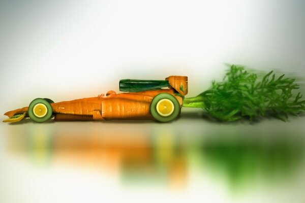 Carrot car is fast speedy