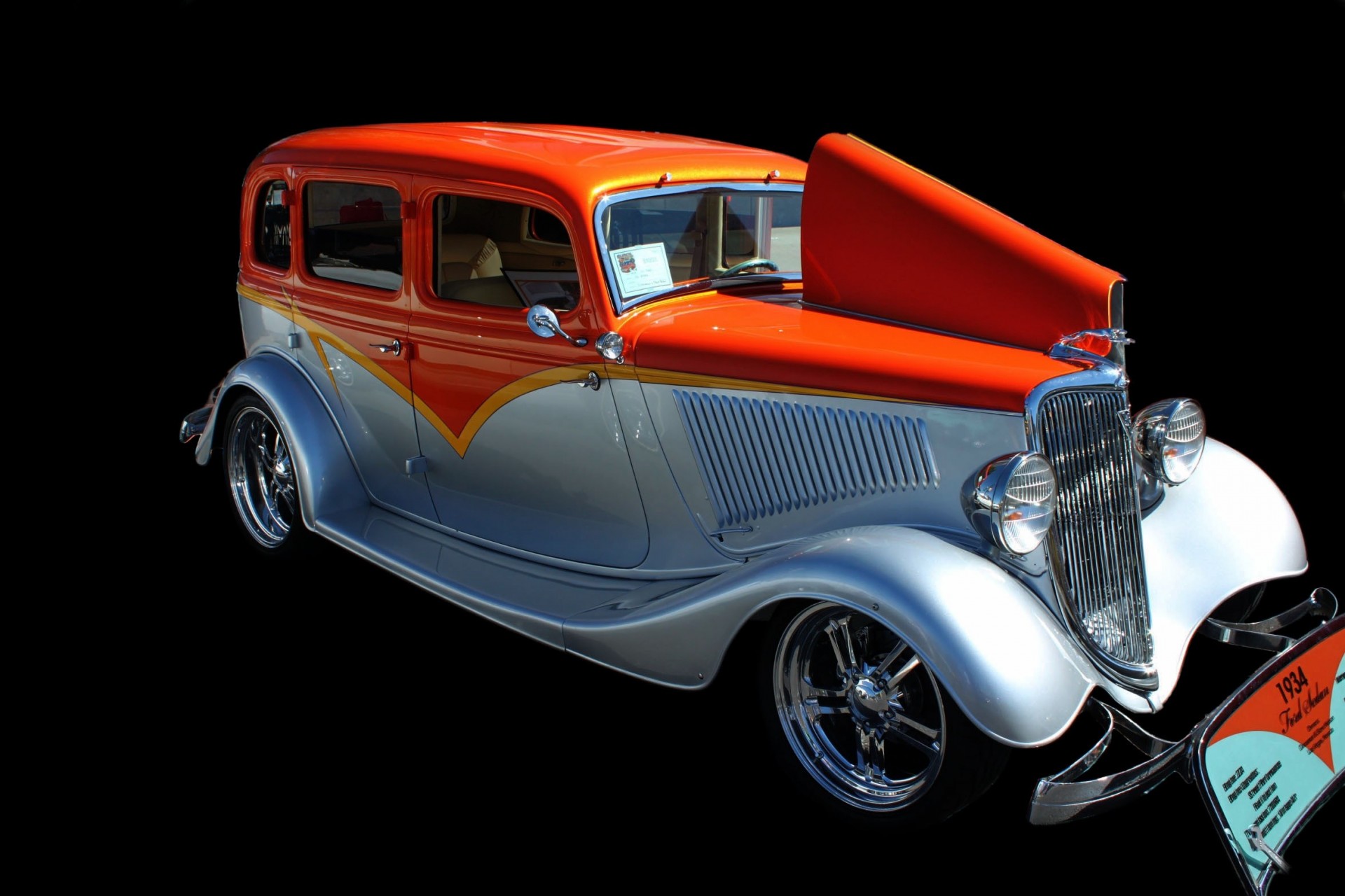 car vehicles orange ford black